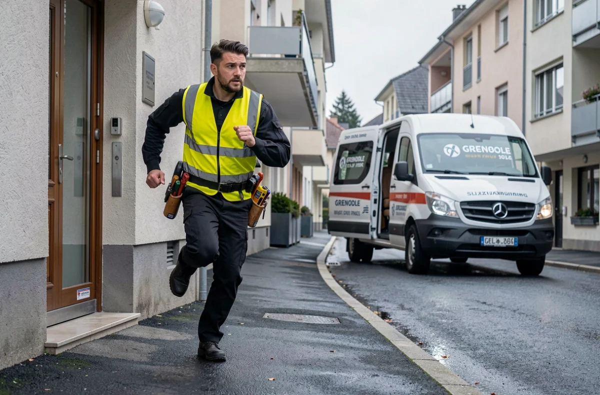 Technicien d'Alfa Service Serrurier en intervention rapide dans le secteur de Grenoble