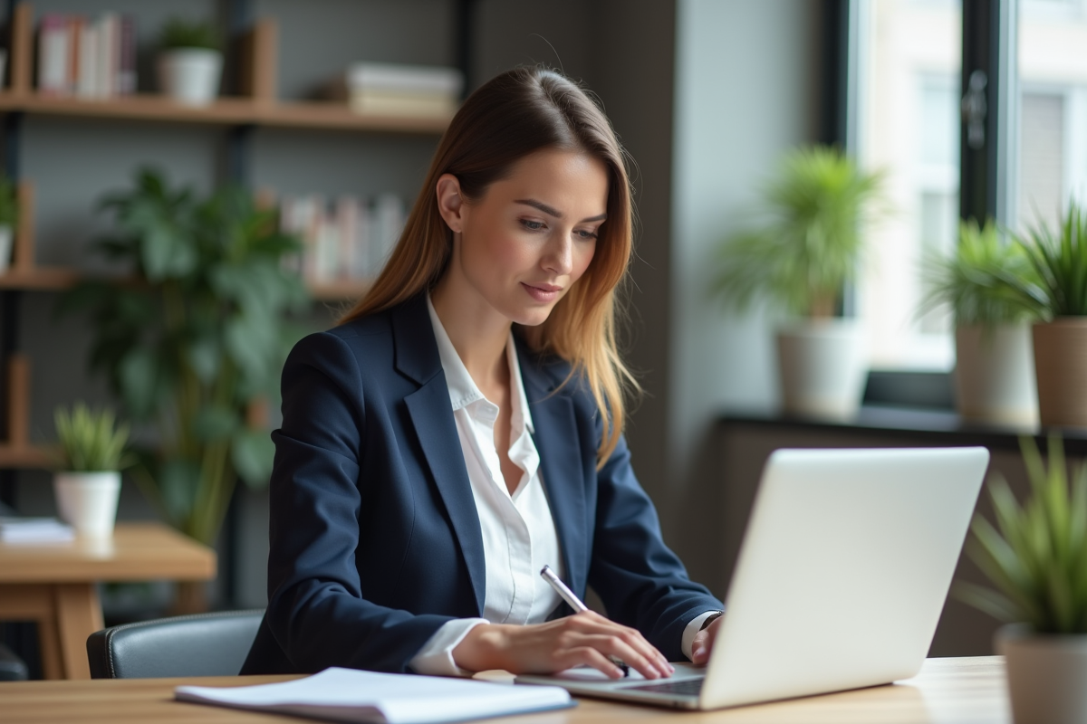 Femme professionnelle en formation expérience client