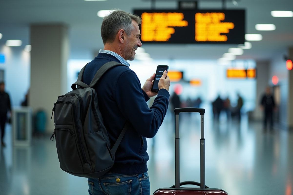 Homme lisant un texte traduit à l